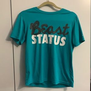 Turquoise active/swim wear shirt for boys Large